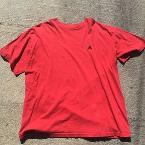 Adidas mini stripe t-shirt red size xl